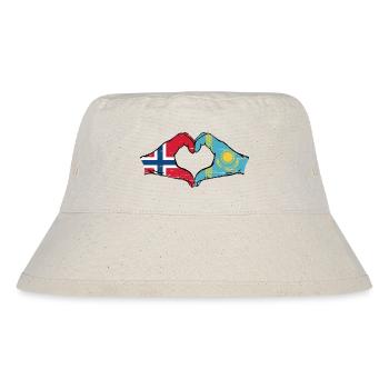 Norway Kazakhstan Flag Hands Heart Shape - Stanley/Stella Recycled Bucket Hat - natural - Front