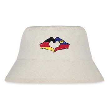Allemagne Liechtenstein Drapeau Mains Coeur Shape us - Bob recyclé Stanley/Stella - blanc naturel - Devant