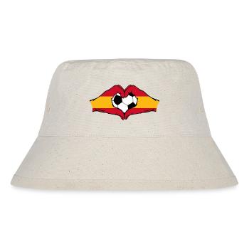Spanien Fußball Flagge Hände Herzform - Stanley/Stella recycelter Bucket Hat - Naturweiß - Vorne