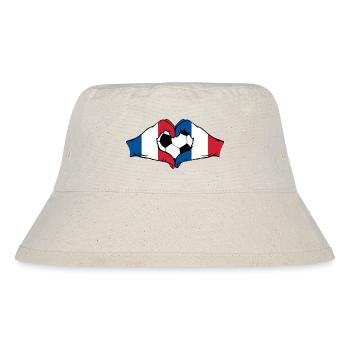 France Football Flag Hands Heart Shape - Stanley/Stella Recycled Bucket Hat - natural - Front
