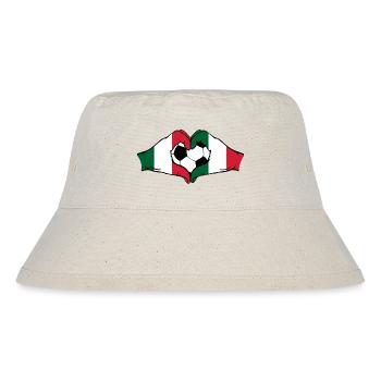Italy Football Flag Hands Heart Shape - Stanley/Stella Recycled Bucket Hat - natural - Front