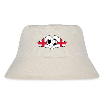 England Fußball Flagge Hände Herzform - Stanley/Stella recycelter Bucket Hat - Naturweiß - Vorne