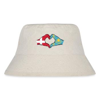 Danemark Kazakhstan drapeau mains coeur utilisé - Bob recyclé Stanley/Stella - blanc naturel - Devant