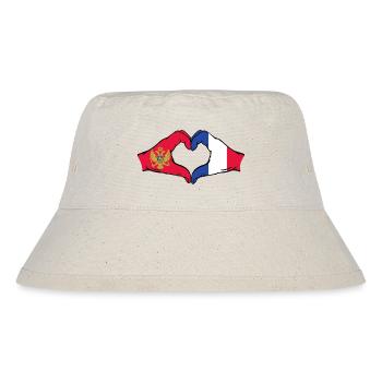 Montenegro France Flag Hands Heart Shape - Stanley/Stella Recycled Bucket Hat - natural - Front