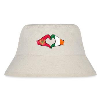 Montenegro Ireland Flag Hands Heart Shape Used - Stanley/Stella Recycled Bucket Hat - natural - Front
