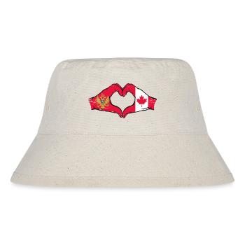 Monténégro Canada drapeau mains forme coeur utilisé - Bob recyclé Stanley/Stella - blanc naturel - Devant