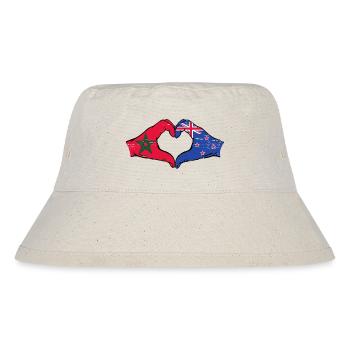 Drapeau du Maroc de la Nouvelle-Zélande Aiguilles Coeur Utilisé - Bob recyclé Stanley/Stella - blanc naturel - Devant