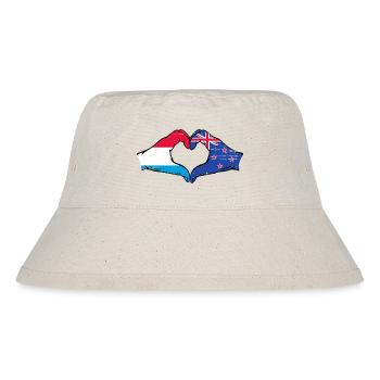 Luxembourg Drapeau de la Nouvelle-Zélande Aiguilles Coeur Utilisé - Bob recyclé Stanley/Stella - blanc naturel - Devant