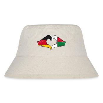 Allemagne Madagascar Drapeau Mains Coeur Forme Utilisé - Bob recyclé Stanley/Stella - blanc naturel - Devant