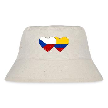 République tchèque Colombie drapeau coeur utilisé - Bob recyclé Stanley/Stella - blanc naturel - Devant