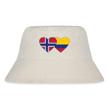 Norvège Colombie Drapeau Coeur Utilisé - Bob recyclé Stanley/Stella - blanc naturel - Devant