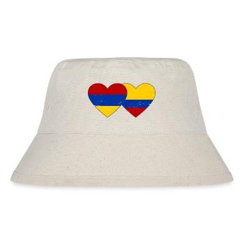Arménie Colombie Drapeau Coeur Utilisé - Bob recyclé Stanley/Stella - blanc naturel - Devant