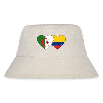 Algérie Colombie Drapeau Coeur Utilisé - Bob recyclé Stanley/Stella - blanc naturel - Devant