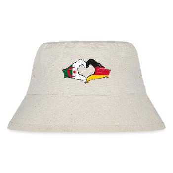 Algerien Deutschland Flagge Hände Herzform used - Stanley/Stella recycelter Bucket Hat - Naturweiß - Vorne