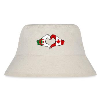 Algeria Canada Flag Hands Heart Shape Used - Stanley/Stella Recycled Bucket Hat - natural - Front