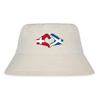 Denmark Scotland Hands Heart Shape - Stanley/Stella Recycled Bucket Hat - natural - Front
