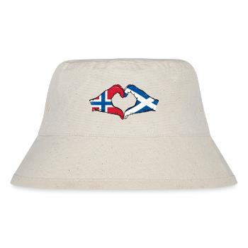Norway Scotland Hands Heart Shape Used - Stanley/Stella Recycled Bucket Hat - natural - Front