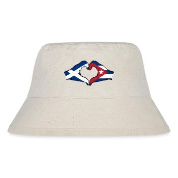 Scotland Cuba Hands Heart Shape - Stanley/Stella Recycled Bucket Hat - natural - Front