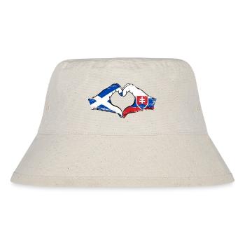Scotland Slovakia Hands Heart Shape Used - Stanley/Stella Recycled Bucket Hat - natural - Front