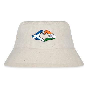 Scotland India Hands Heart Shape - Stanley/Stella Recycled Bucket Hat - natural - Front