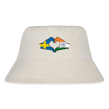 Sweden India hands heart shape - Stanley/Stella Recycled Bucket Hat - natural - Front