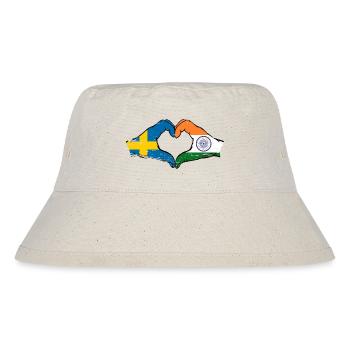 Sweden India Hands Heart Shape Used - Stanley/Stella Recycled Bucket Hat - natural - Front