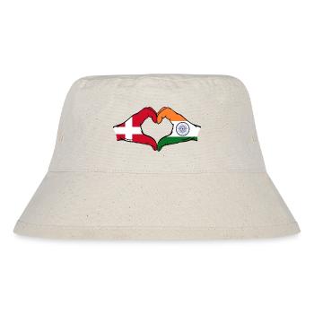 Denmark India hands heart shape - Stanley/Stella Recycled Bucket Hat - natural - Front