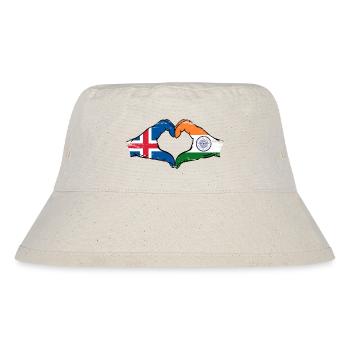 Iceland India hands heart shape used - Stanley/Stella Recycled Bucket Hat - natural - Front