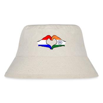 Holland India Hands Heart Shape - Stanley/Stella Recycled Bucket Hat - natural - Front
