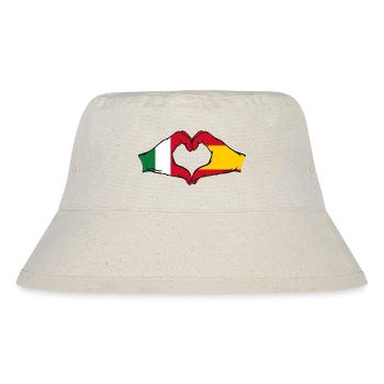 Italy Spain hands heart shape - Stanley/Stella Recycled Bucket Hat - natural - Front