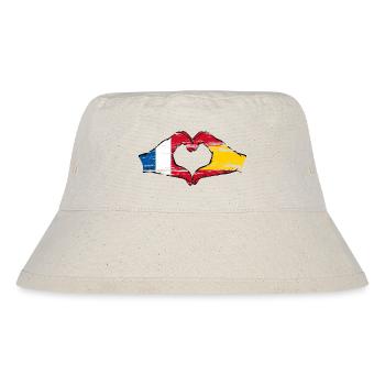 France Spain hands heart shape used - Stanley/Stella Recycled Bucket Hat - natural - Front