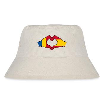 Romania Spain hands heart shape - Stanley/Stella Recycled Bucket Hat - natural - Front