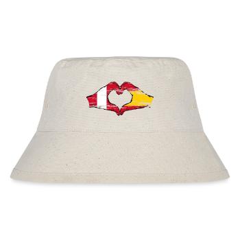 Peru Spain hands heart shape used - Stanley/Stella Recycled Bucket Hat - natural - Front
