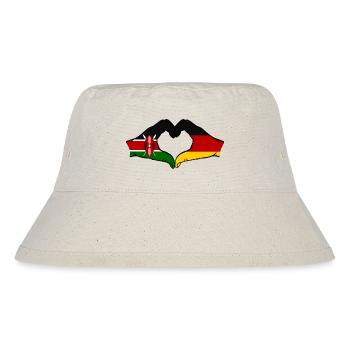 Kenya Germany Hands Heart Shape - Stanley/Stella Recycled Bucket Hat - natural - Front