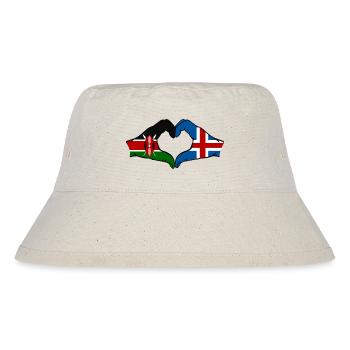 Kenya Island Hands Heart Shape - Stanley/Stella Recycled Bucket Hat - natural - Front