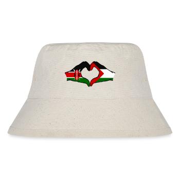 Kenya Palestine mains en forme de coeur - Bob recyclé Stanley/Stella - blanc naturel - Devant