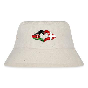 Kenya Denmark hands heart shape used - Stanley/Stella Recycled Bucket Hat - natural - Front