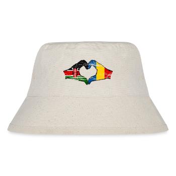 Kenya Romania hands heart shape used - Stanley/Stella Recycled Bucket Hat - natural - Front