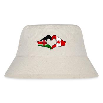 Kenya Canada Hands Heart Shape - Stanley/Stella Recycled Bucket Hat - natural - Front