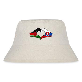 Kenya Slovakia Hands Heart Shape - Stanley/Stella Recycled Bucket Hat - natural - Front