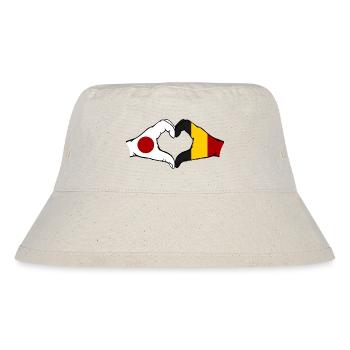 Japan Belgium Hands Heart Shape - Stanley/Stella Recycled Bucket Hat - natural - Front