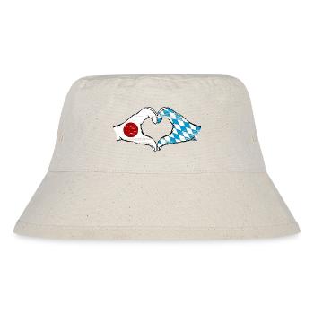 Japan Bavaria hands heart shape used - Stanley/Stella Recycled Bucket Hat - natural - Front