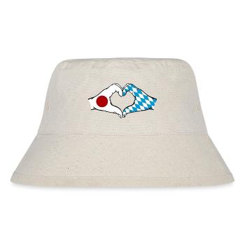 Japon Bavière mains forme de coeur - Bob recyclé Stanley/Stella - blanc naturel - Devant