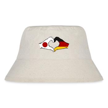 Japan Germany Hands Heart Shape - Stanley/Stella Recycled Bucket Hat - natural - Front
