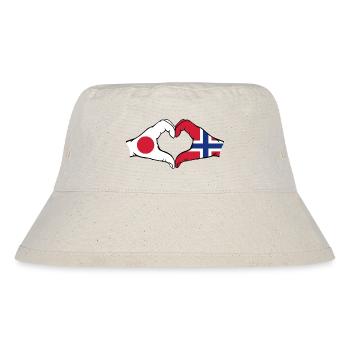 Japan Norway hands heart shape - Stanley/Stella Recycled Bucket Hat - natural - Front