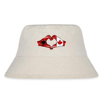 Albanie Canada Mains Forme de coeur Utilisé - Bob recyclé Stanley/Stella - blanc naturel - Devant