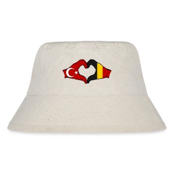 Turkey Belgium Hands Heart Shape - Stanley/Stella Recycled Bucket Hat - natural - Front