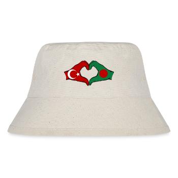 Turkey Bangladesh Hands Heart Shape - Stanley/Stella Recycled Bucket Hat - natural - Front