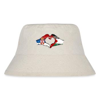 Serbie Palestine drapeau forme de coeur utilisé - Bob recyclé Stanley/Stella - blanc naturel - Devant