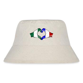 Nigeria France Drapeau Coeur Utilisé - Bob recyclé Stanley/Stella - blanc naturel - Devant